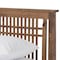 Baxton Studio Loafey Solid Walnut Wood Window-Pane Style King Size Platform Bed 125-6917 - alternate 4